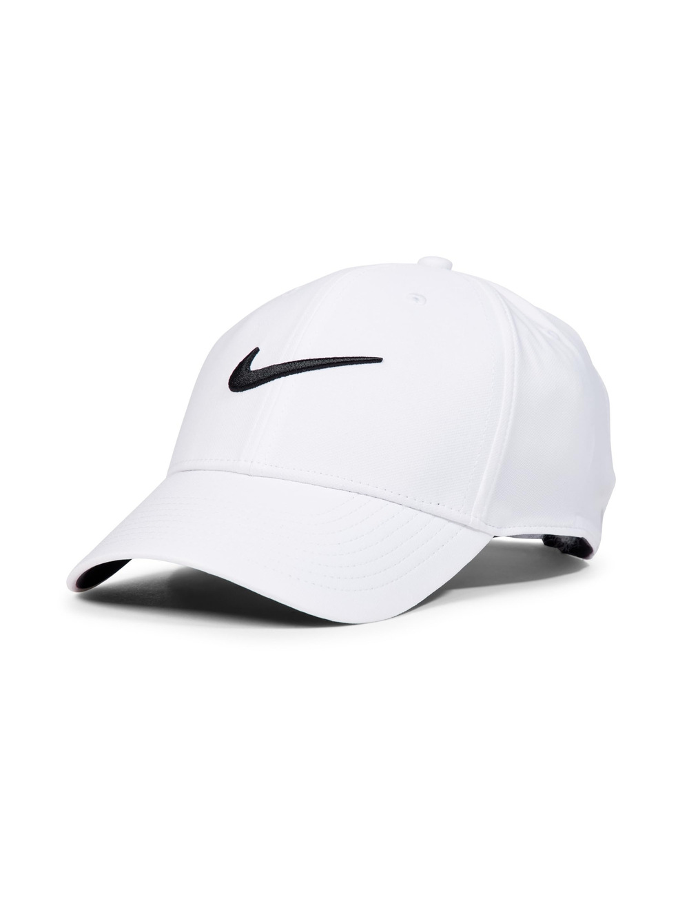 Unisex Adult Dri-Fit Club Structured Swoosh Cap Hat | White, Black | Size L-XL